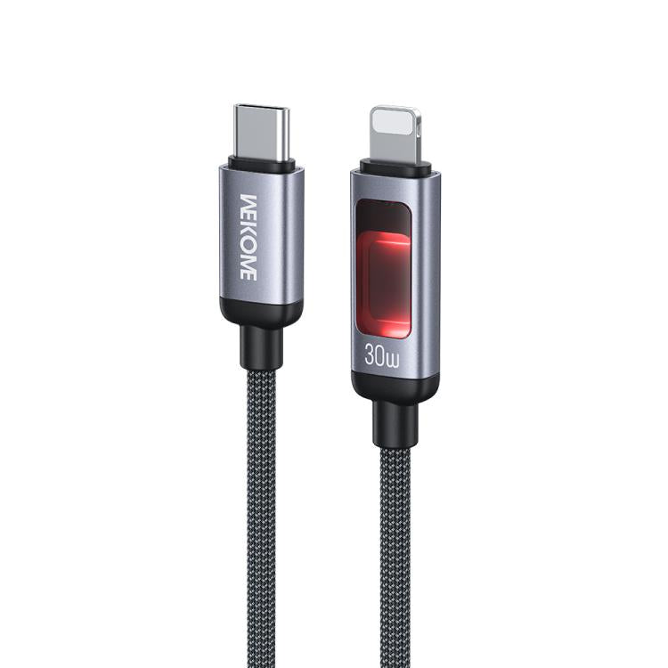 WK WDC-109 30W Intelligent Digital Display Type-C to 8 Pin Fast Charging Data Cable, Length: 1.2m