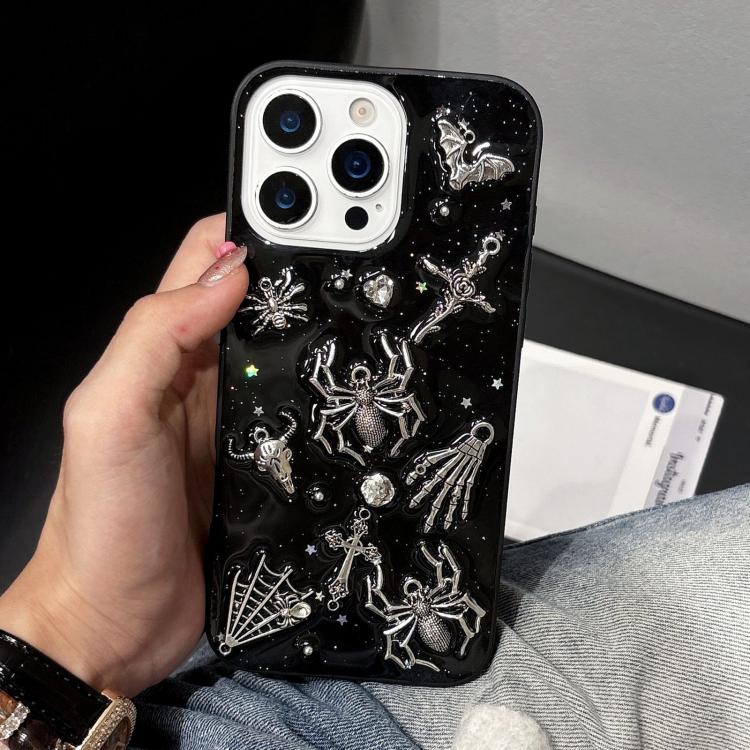 Dark-Style Spider Epoxy Acrylic Hybrid TPU Phone Case