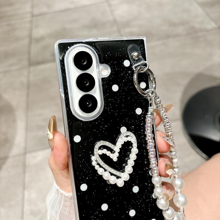 Glitter Polka Dot DIY Heart Phone Case with Bracelet