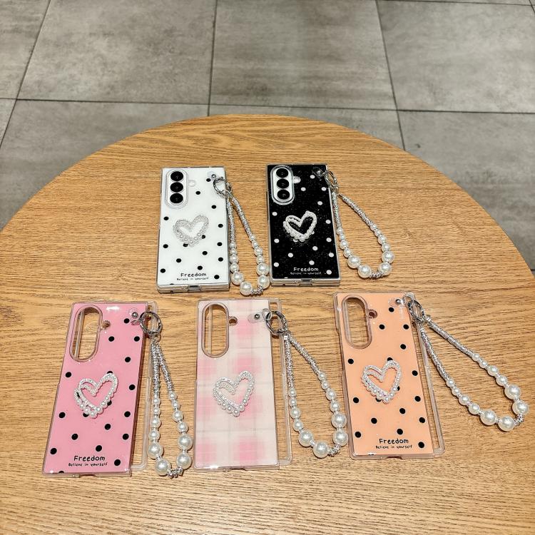 Glitter Polka Dot DIY Heart Phone Case with Bracelet