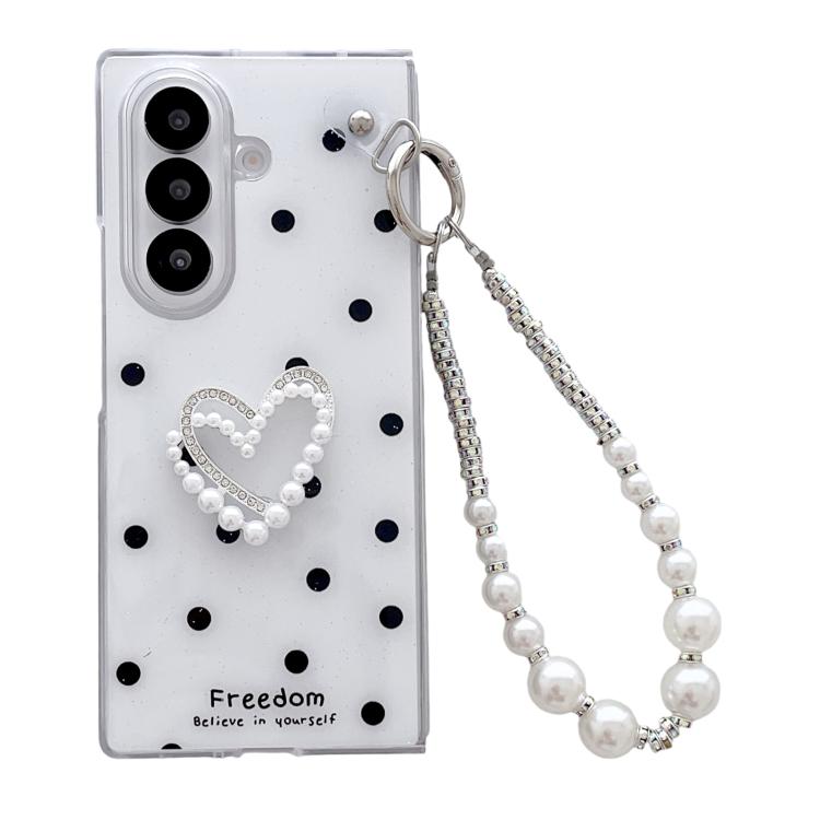 Glitter Polka Dot DIY Heart Phone Case with Bracelet