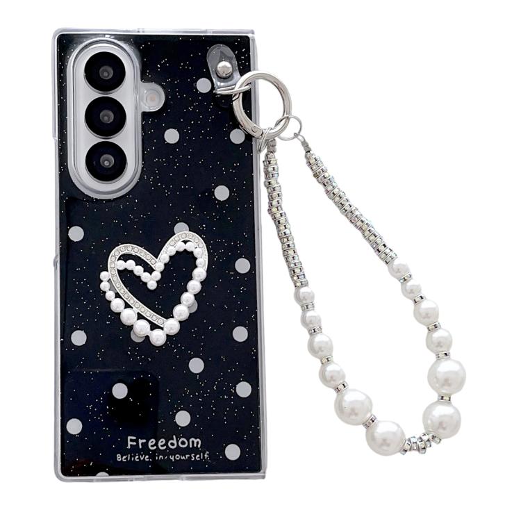 Glitter Polka Dot DIY Heart Phone Case with Bracelet
