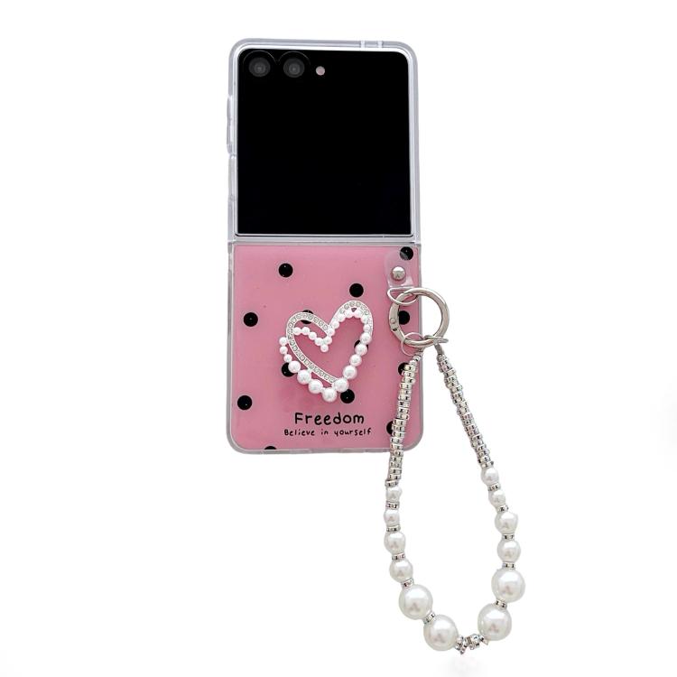Glitter Polka Dot DIY Heart Phone Case with Bracelet