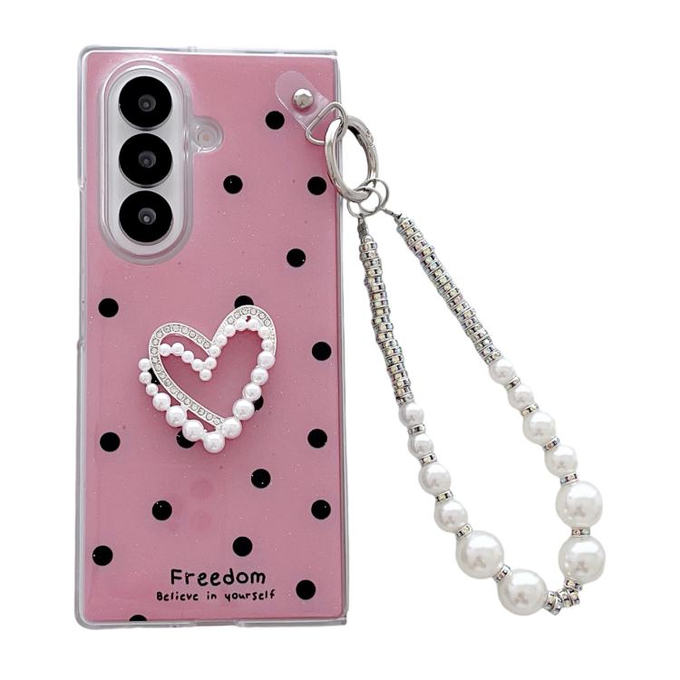 Glitter Polka Dot DIY Heart Phone Case with Bracelet