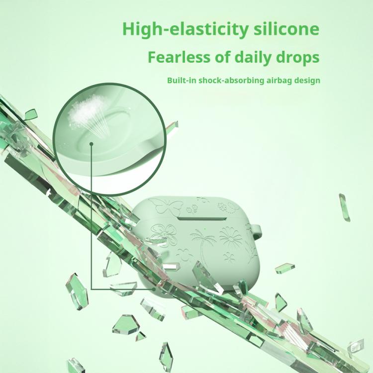 2.0mm Butterfly Pattern Silicone Earphone Case with Hook