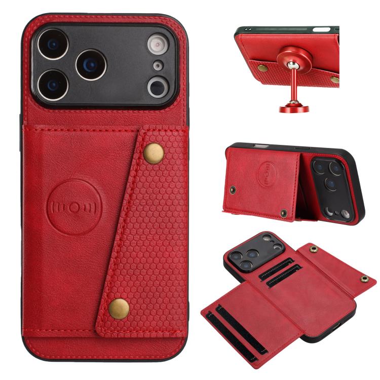 Double Buckle Card Slots Magnetic Phone Case