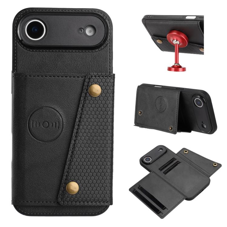 Double Buckle Card Slots Magnetic Phone Case