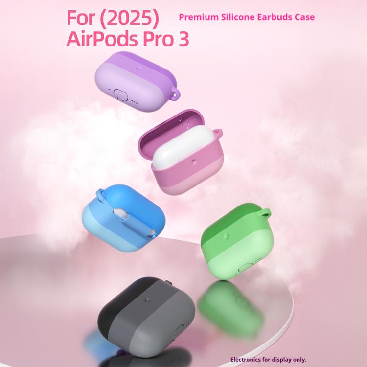 2.3mm Gradient Three-color Silicone Earphone Protective Case with Hook