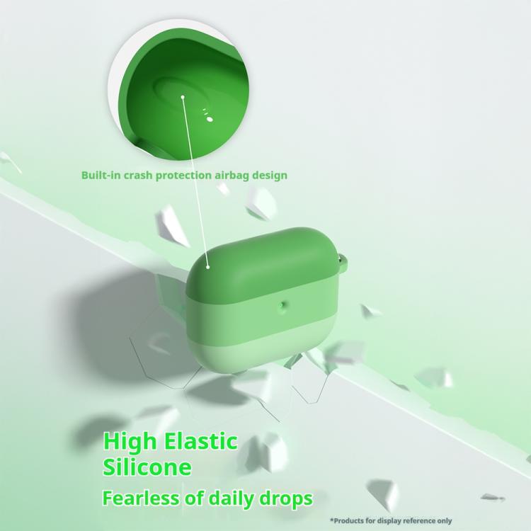 2.3mm Gradient Three-color Silicone Earphone Protective Case with Hook