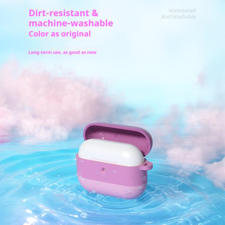 2.3mm Gradient Three-color Silicone Earphone Protective Case with Hook