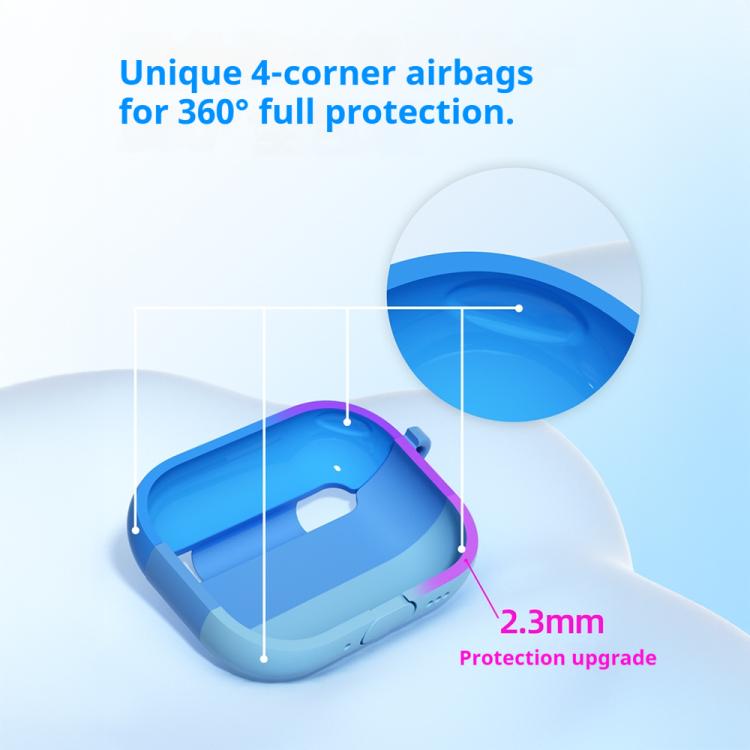 2.3mm Gradient Three-color Silicone Earphone Protective Case with Hook