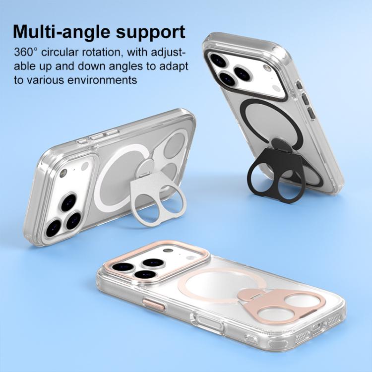 High Transparent MagSafe TPU Phone Case with 360 Degrees Rotating Ring Holder