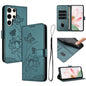 Lotus Embossed Leather Phone Case with Lanyard, For Samsung Galaxy S25 Ultra 5G, For Samsung Galaxy S24 FE 5G, For Samsung Galaxy S24 Ultra 5G, For Samsung Galaxy S23 FE 5G, For Samsung Galaxy S23 Ultra 5G, For Samsung Galaxy S23+ 5G                   ...