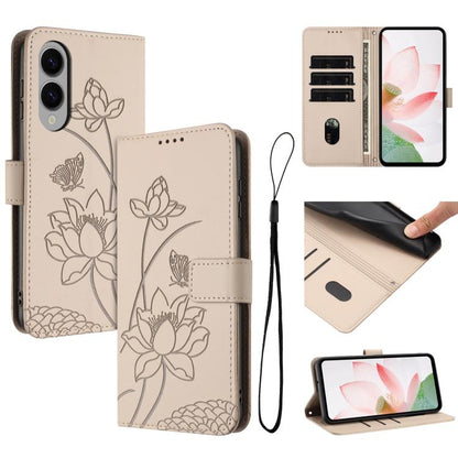 Lotus Embossed Leather Phone Case with Lanyard, For Galaxy S26 FE 5G, For Samsung Galaxy S26+ 5G, For Samsung Galaxy S26 Ultra 5G, For Samsung Galaxy S26 5G, For Samsung Galaxy S25 FE 5G, For Samsung Galaxy S25 Edge 5G, For Samsung Galaxy S25 / S24 5G ...