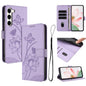Lotus Embossed Leather Phone Case with Lanyard, For Samsung Galaxy S25 Ultra 5G, For Samsung Galaxy S24 FE 5G, For Samsung Galaxy S24 Ultra 5G, For Samsung Galaxy S23 FE 5G, For Samsung Galaxy S23 Ultra 5G, For Samsung Galaxy S23+ 5G                   ...