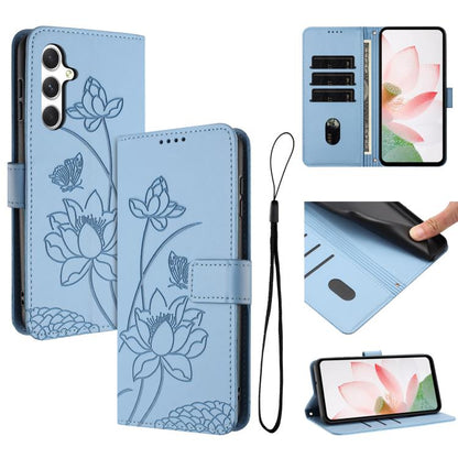 Lotus Embossed Leather Phone Case with Lanyard, For Samsung Galaxy S25 Ultra 5G, For Samsung Galaxy S24 FE 5G, For Samsung Galaxy S24 Ultra 5G, For Samsung Galaxy S23 FE 5G, For Samsung Galaxy S23 Ultra 5G, For Samsung Galaxy S23+ 5G                   ...