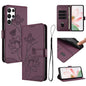 Lotus Embossed Leather Phone Case with Lanyard, For Samsung Galaxy S22 Ultra 5G, For Samsung Galaxy S22+ 5G, For Samsung Galaxy S22 5G, For Samsung Galaxy S21 FE 5G, For Samsung Galaxy S21 5G, For Samsung Galaxy S21+ 5G, For Samsung Galaxy S21 Ultra 5G