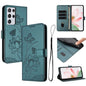 Lotus Embossed Leather Phone Case with Lanyard, For Samsung Galaxy S22 Ultra 5G, For Samsung Galaxy S22+ 5G, For Samsung Galaxy S22 5G, For Samsung Galaxy S21 FE 5G, For Samsung Galaxy S21 5G, For Samsung Galaxy S21+ 5G, For Samsung Galaxy S21 Ultra 5G