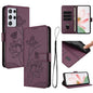 Lotus Embossed Leather Phone Case with Lanyard, For Samsung Galaxy S22 Ultra 5G, For Samsung Galaxy S22+ 5G, For Samsung Galaxy S22 5G, For Samsung Galaxy S21 FE 5G, For Samsung Galaxy S21 5G, For Samsung Galaxy S21+ 5G, For Samsung Galaxy S21 Ultra 5G