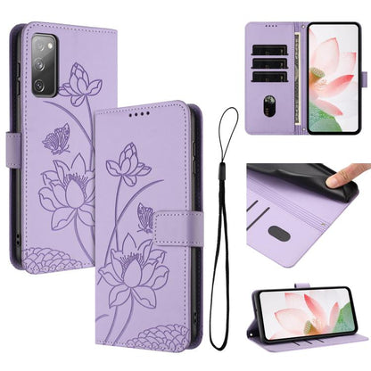 Lotus Embossed Leather Phone Case with Lanyard, For Samsung Galaxy S25 Ultra 5G, For Samsung Galaxy S24 FE 5G, For Samsung Galaxy S24 Ultra 5G, For Samsung Galaxy S23 FE 5G, For Samsung Galaxy S23 Ultra 5G, For Samsung Galaxy S23+ 5G                   ...