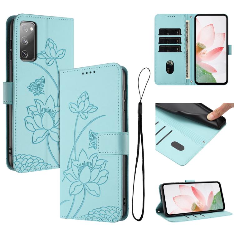 Lotus Embossed Leather Phone Case with Lanyard, For Samsung Galaxy S25 Ultra 5G, For Samsung Galaxy S24 FE 5G, For Samsung Galaxy S24 Ultra 5G, For Samsung Galaxy S23 FE 5G, For Samsung Galaxy S23 Ultra 5G, For Samsung Galaxy S23+ 5G                   ...