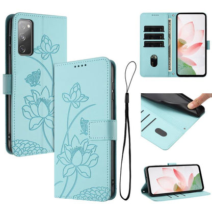 Lotus Embossed Leather Phone Case with Lanyard, For Samsung Galaxy S25 Ultra 5G, For Samsung Galaxy S24 FE 5G, For Samsung Galaxy S24 Ultra 5G, For Samsung Galaxy S23 FE 5G, For Samsung Galaxy S23 Ultra 5G, For Samsung Galaxy S23+ 5G                   ...