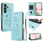 Lotus Embossed Leather Phone Case with Lanyard, For Galaxy S26 FE 5G, For Samsung Galaxy S26+ 5G, For Samsung Galaxy S26 Ultra 5G, For Samsung Galaxy S26 5G, For Samsung Galaxy S25 FE 5G, For Samsung Galaxy S25 Edge 5G, For Samsung Galaxy S25 / S24 5G ...