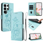 Lotus Embossed Leather Phone Case with Lanyard, For Galaxy S26 FE 5G, For Samsung Galaxy S26+ 5G, For Samsung Galaxy S26 Ultra 5G, For Samsung Galaxy S26 5G, For Samsung Galaxy S25 FE 5G, For Samsung Galaxy S25 Edge 5G, For Samsung Galaxy S25 / S24 5G ...