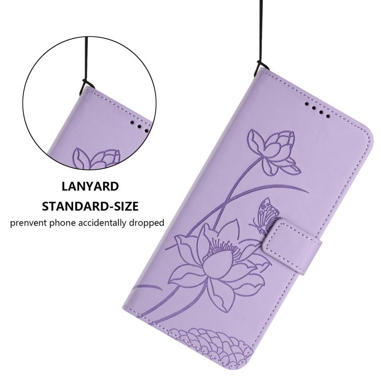 Lotus Embossed Leather Phone Case with Lanyard, For Galaxy S26 FE 5G, For Samsung Galaxy S26+ 5G, For Samsung Galaxy S26 Ultra 5G, For Samsung Galaxy S26 5G, For Samsung Galaxy S25 FE 5G, For Samsung Galaxy S25 Edge 5G, For Samsung Galaxy S25 / S24 5G ...