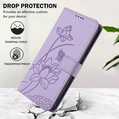 Lotus Embossed Leather Phone Case with Lanyard, For Galaxy S26 FE 5G, For Samsung Galaxy S26+ 5G, For Samsung Galaxy S26 Ultra 5G, For Samsung Galaxy S26 5G, For Samsung Galaxy S25 FE 5G, For Samsung Galaxy S25 Edge 5G, For Samsung Galaxy S25 / S24 5G ...