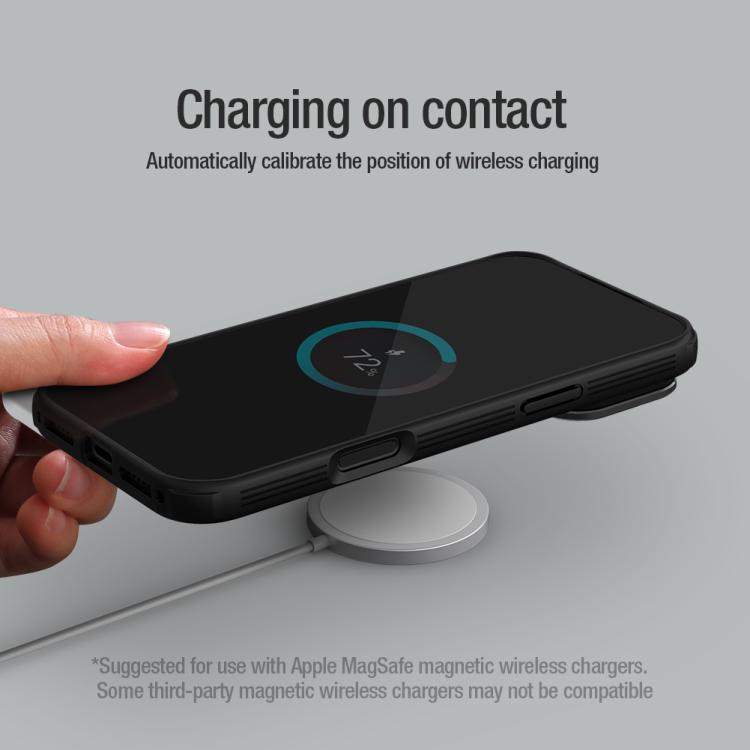 NILLKIN CamShield Prop Texture Transparent Mirror Cover MagSafe Magnetic PC Phone Case