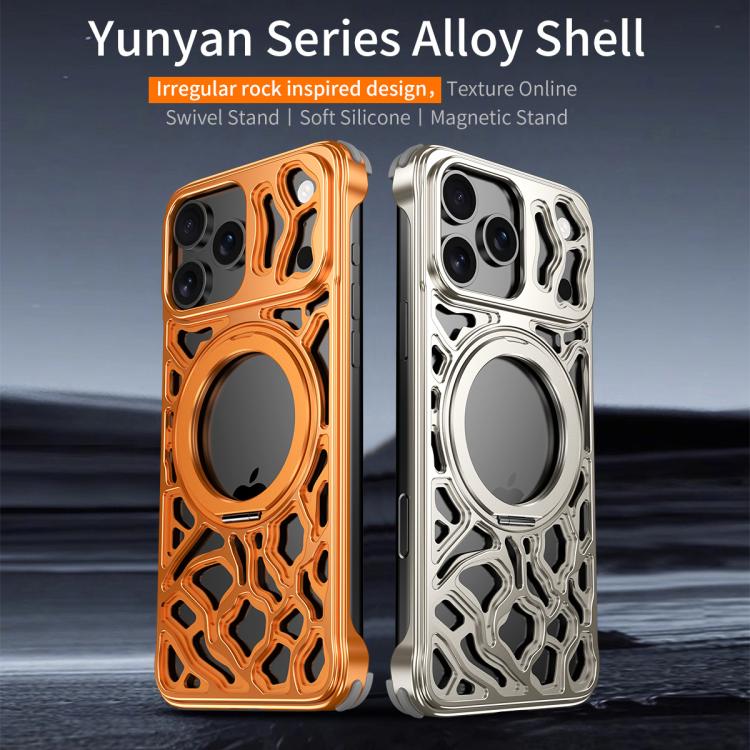 Yunyan Series Alloy Rotating Holder MagSafe Half Frame Phone Case