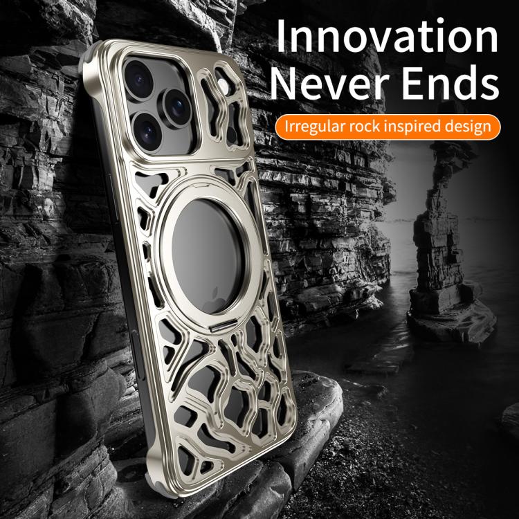 Yunyan Series Alloy Rotating Holder MagSafe Half Frame Phone Case