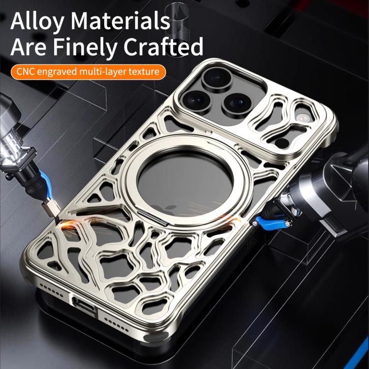 Yunyan Series Alloy Rotating Holder MagSafe Half Frame Phone Case