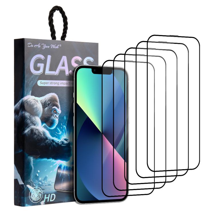 5pcs / Pack Do As You Wish Silk Screen Printed HD Tempered Glass Film