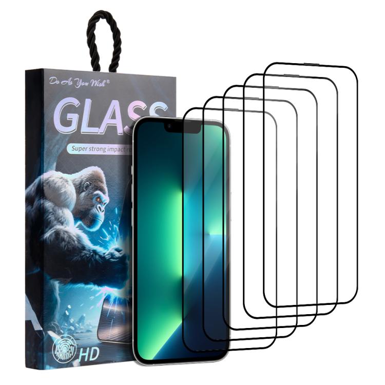 5pcs / Pack Do As You Wish Silk Screen Printed HD Tempered Glass Film