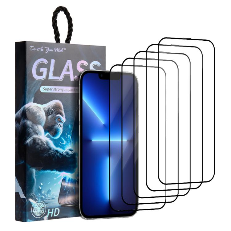 5pcs / Pack Do As You Wish Silk Screen Printed HD Tempered Glass Film