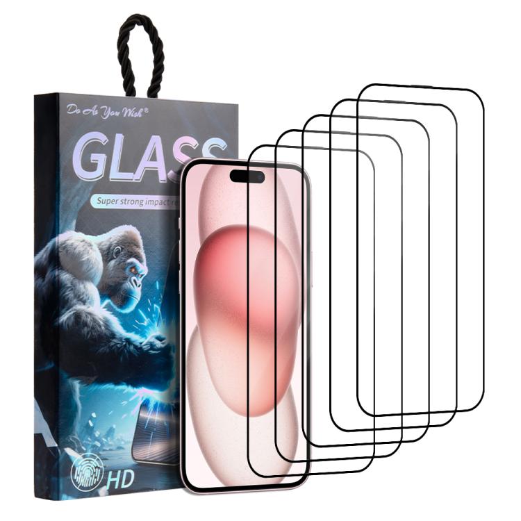 5pcs / Pack Do As You Wish Silk Screen Printed HD Tempered Glass Film