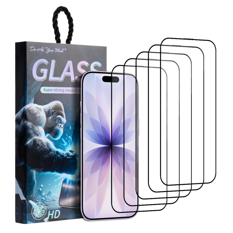 5pcs / Pack Do As You Wish Silk Screen Printed HD Tempered Glass Film
