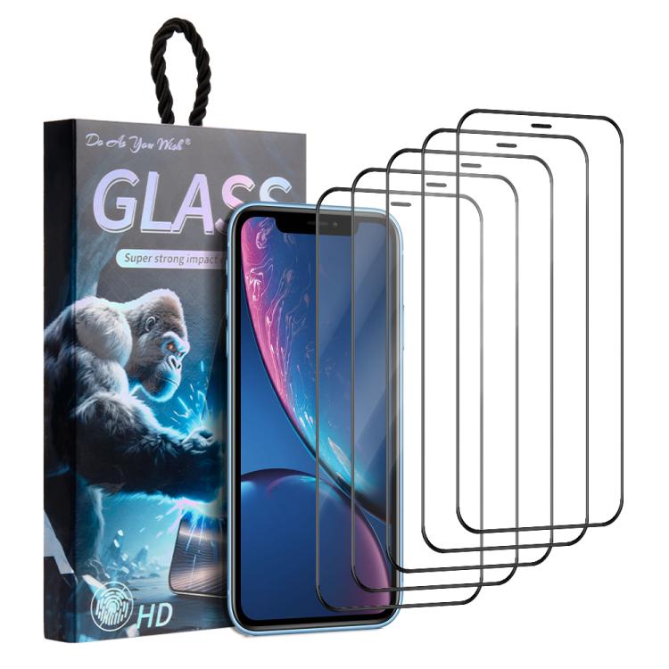 5pcs / Pack Do As You Wish Silk Screen Printed HD Tempered Glass Film