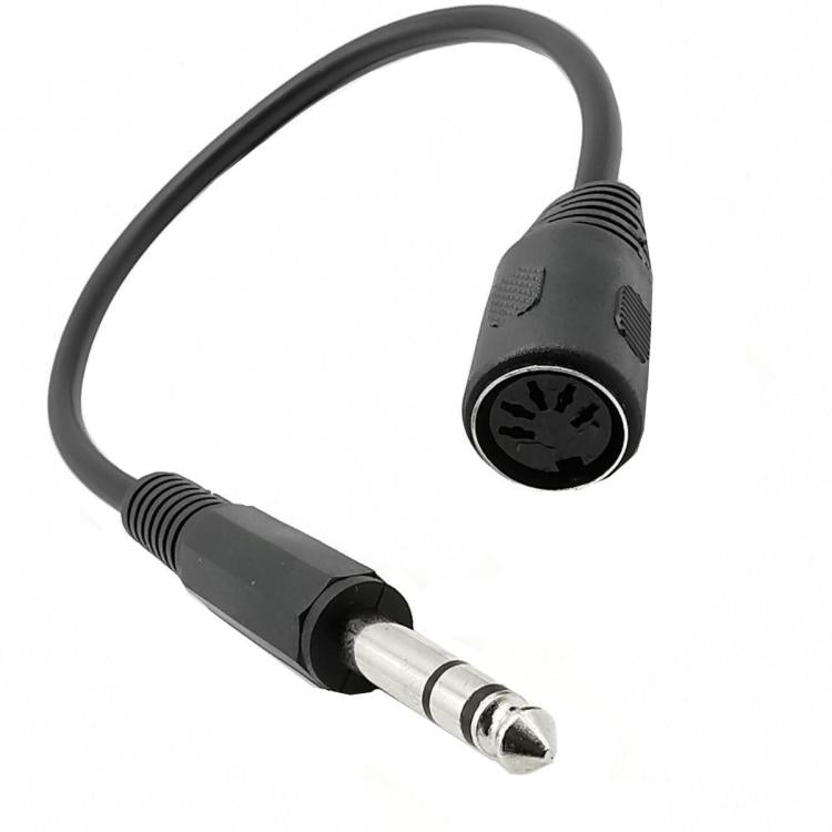 6.35mm Audio Plug to MIDI 5 Pin Audio Adapter Cable, Length: 0.3m