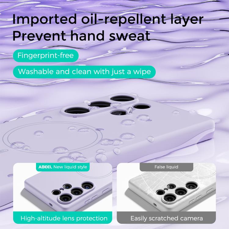 ABEEL Skin-friendly Feel Magsafe Liquid Silicone Phone Case, For Samsung Galaxy S24 FE 5G, For Samsung Galaxy S24 Ultra 5G, For Samsung Galaxy S24+ 5G, For Samsung Galaxy S24 5G