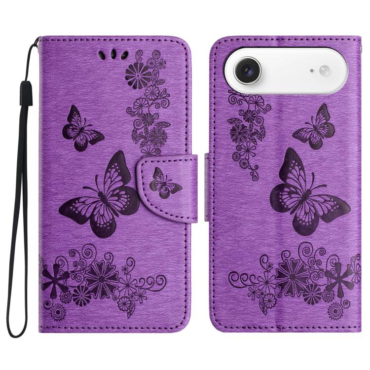 Butterfly Embossed Flip Leather Phone Case