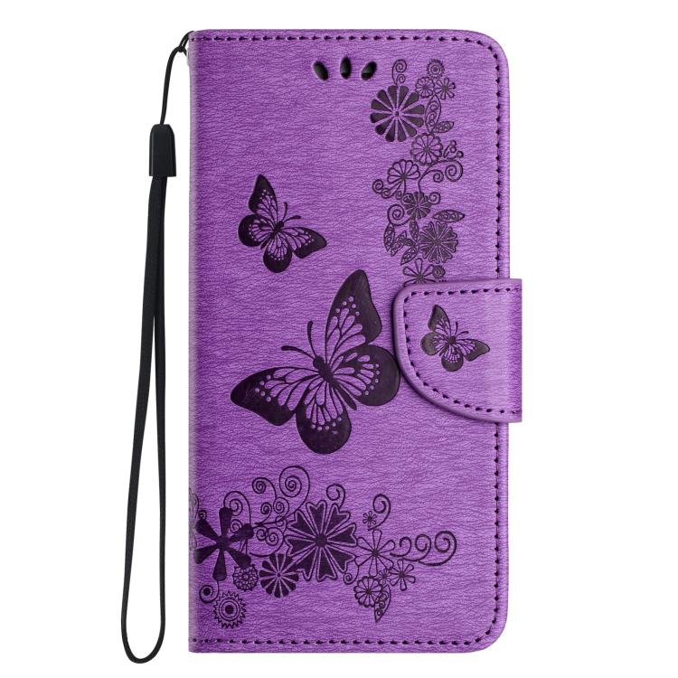 Butterfly Embossed Flip Leather Phone Case
