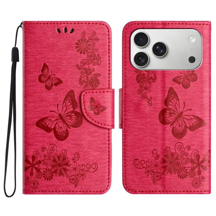 Butterfly Embossed Flip Leather Phone Case