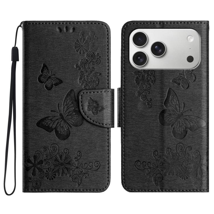 Butterfly Embossed Flip Leather Phone Case
