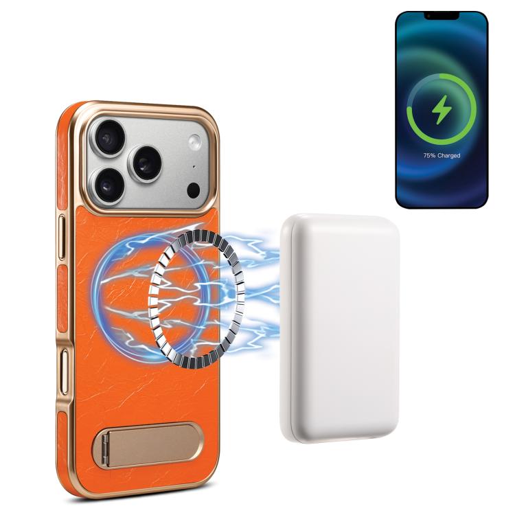 Denior A25 MagSafe Genuine Leather Phone Case with Holder