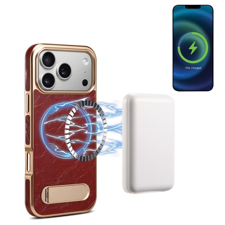 Denior A25 MagSafe Genuine Leather Phone Case with Holder