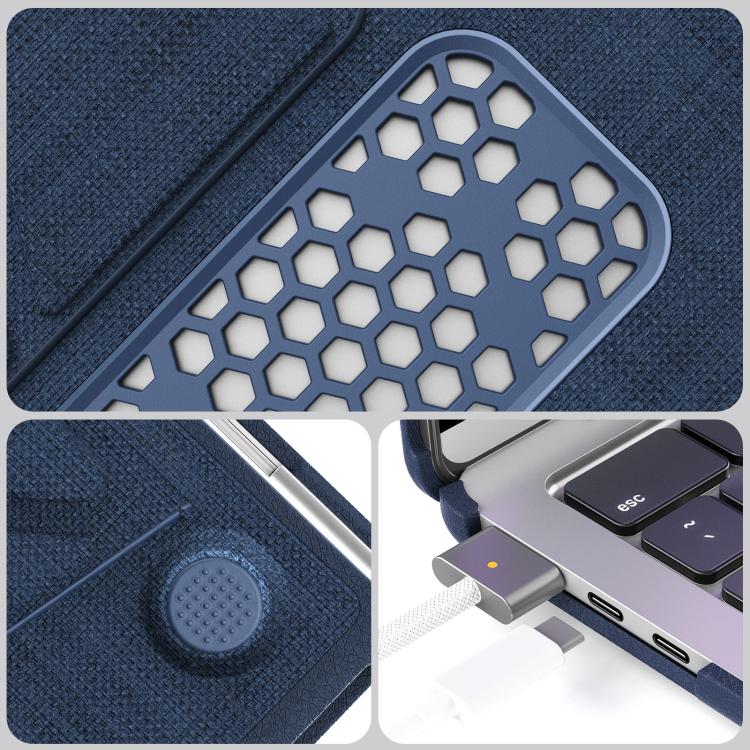 Fabric Texture Pro Magnetic Holder Laptop Protective Case