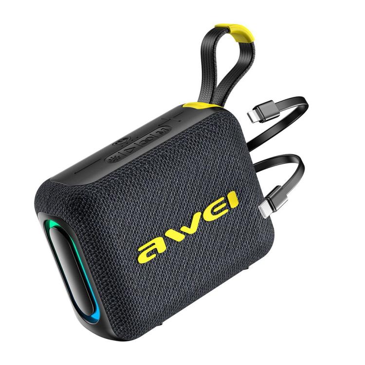 AWEI KA20 Portable TWS / TF Bluetooth 5.3 Speaker with RGB Light